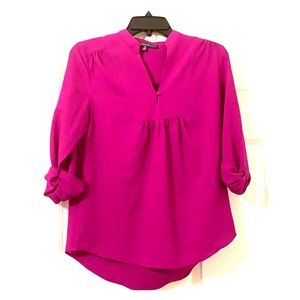 Brixon Ivy Fuchsia 3/4 sleeve blouse XS